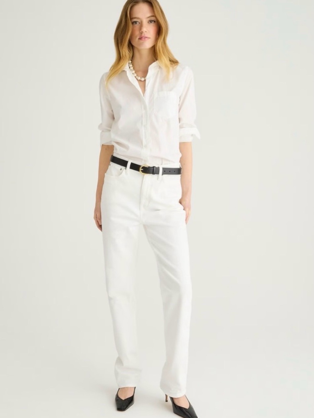 J. Crew Classic Straight Jean in White
